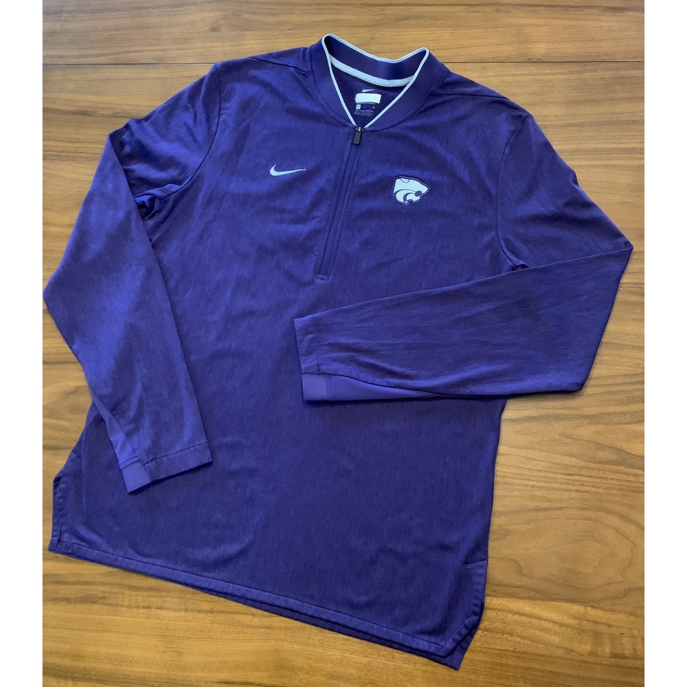 Kansas State Wildcats Nike 1/4 Zip Pullover Mens M Player Issue Coaches Sideline